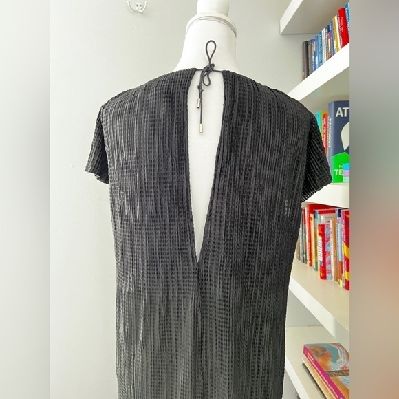 SABINA Musayev Revolve Anthro black textured open weave midi dress size small - Picture 8 of 13